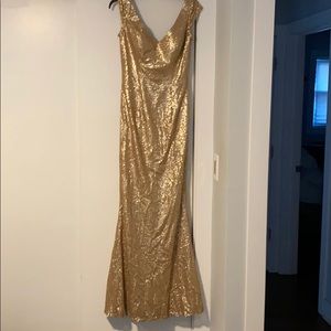 Gold formal dress
